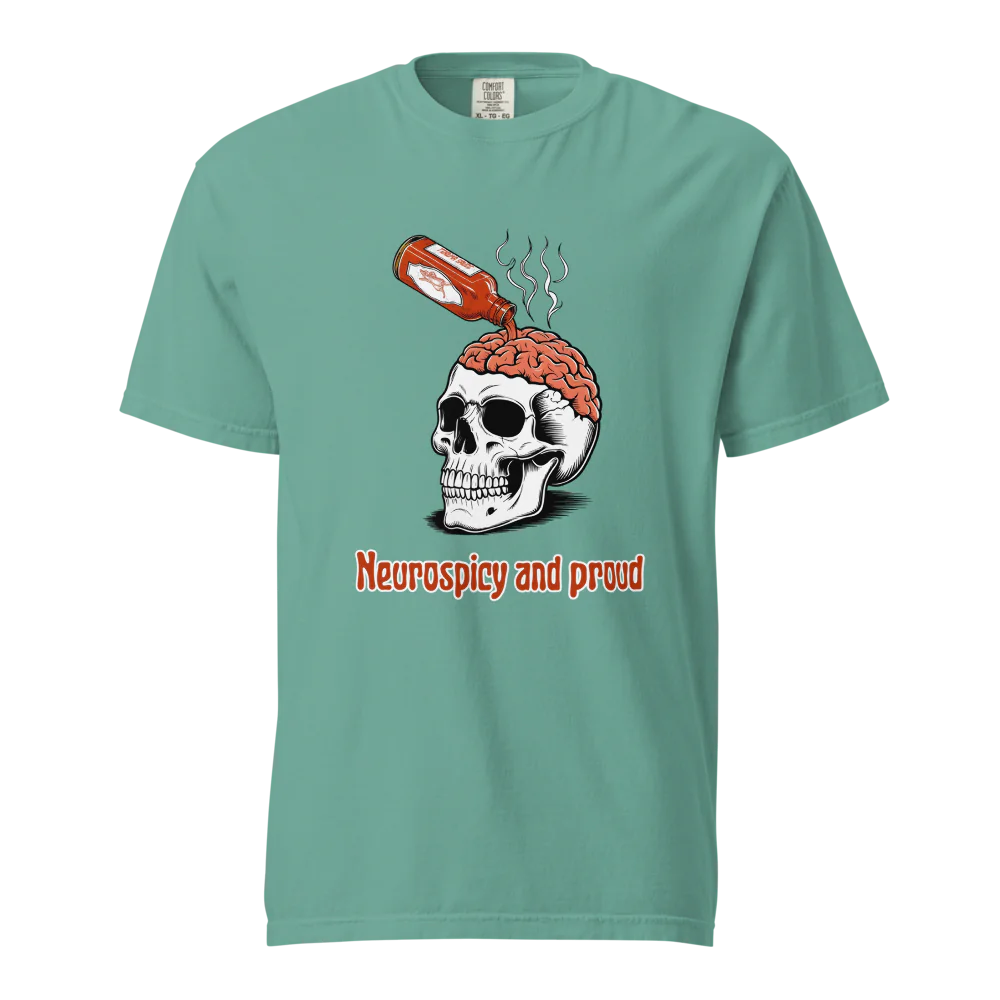 Neurospicy & Proud | Camiseta unisex de tejido grueso | 100 % algodón