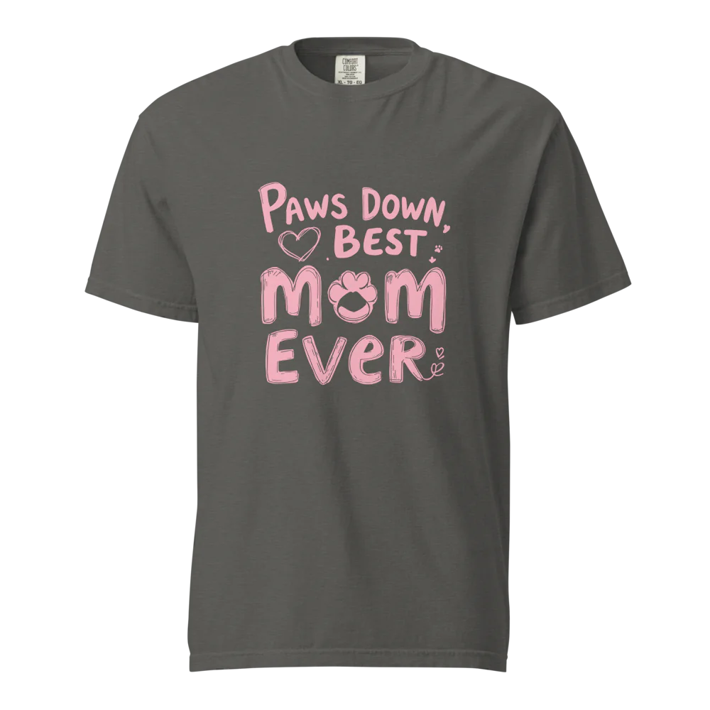 Paws Down, la mejor mamá del mundo | Camiseta unisex de tejido grueso | 100 % algodón