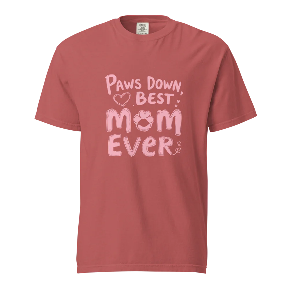 Paws Down, la mejor mamá del mundo | Camiseta unisex de tejido grueso | 100 % algodón