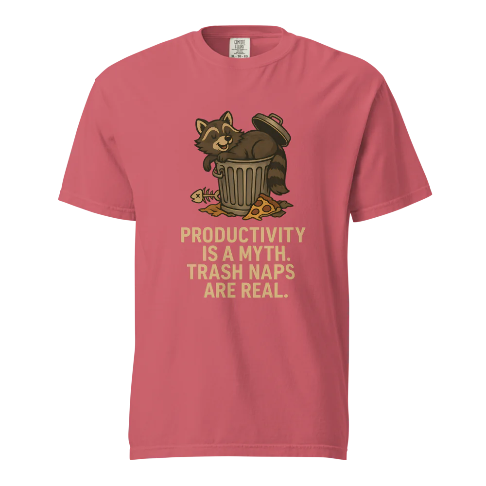 Productivity is a Myth. Trash Naps are Real | Unisex Heavyweight T-Shirt | 100% Cotton