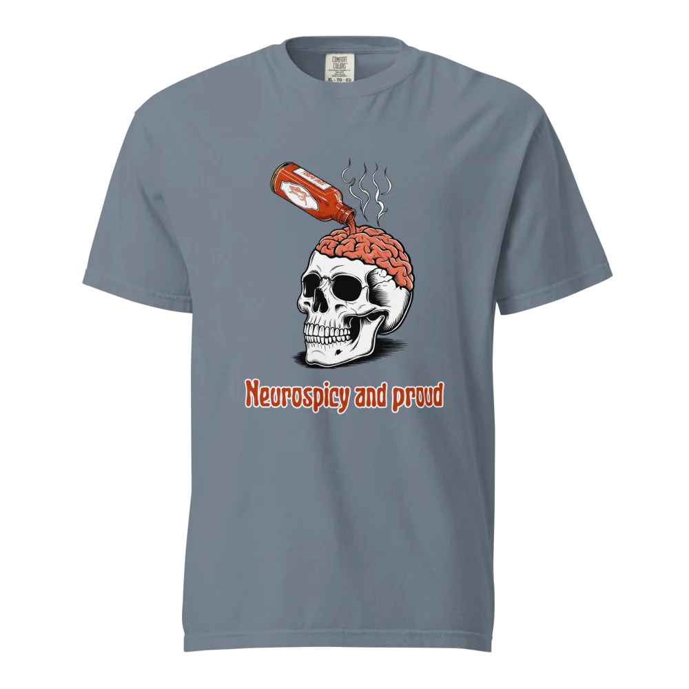 Neurospicy & Proud | Camiseta unisex de tejido grueso | 100 % algodón
