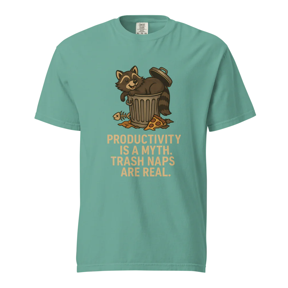 Productivity is a Myth. Trash Naps are Real | Unisex Heavyweight T-Shirt | 100% Cotton