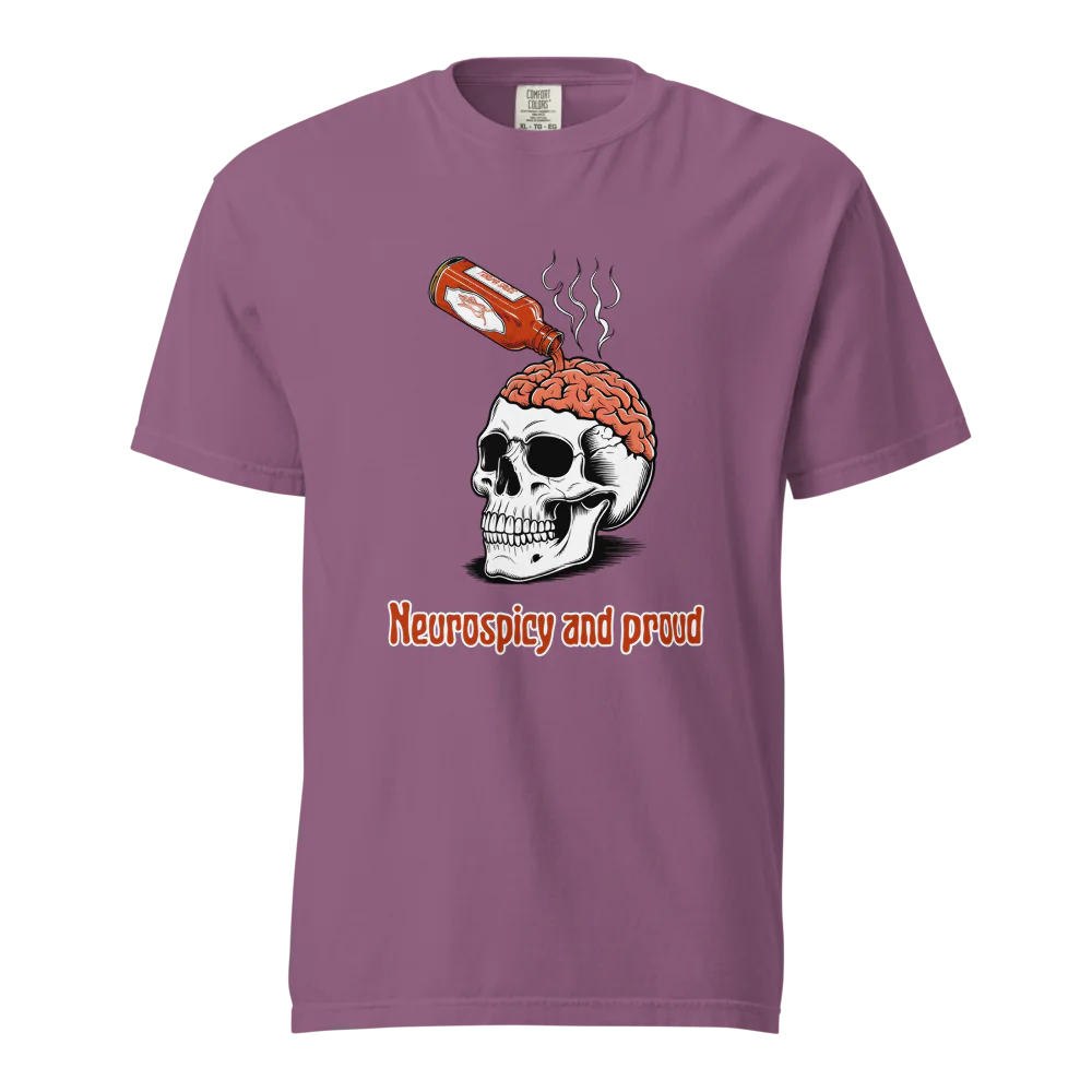 Neurospicy & Proud | Camiseta unisex de tejido grueso | 100 % algodón