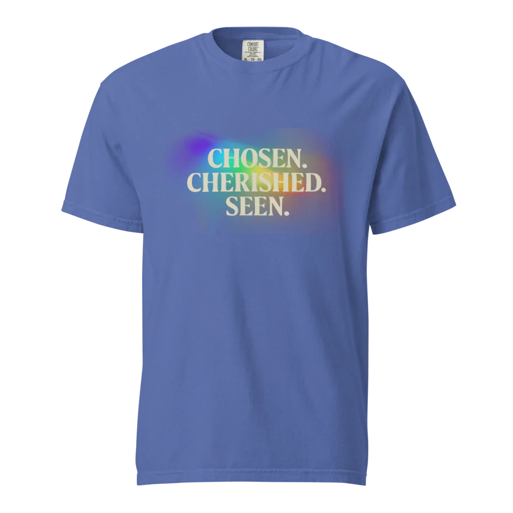 Elegida. Apreciada. Vista | Camiseta unisex de tejido grueso | 100 % algodón