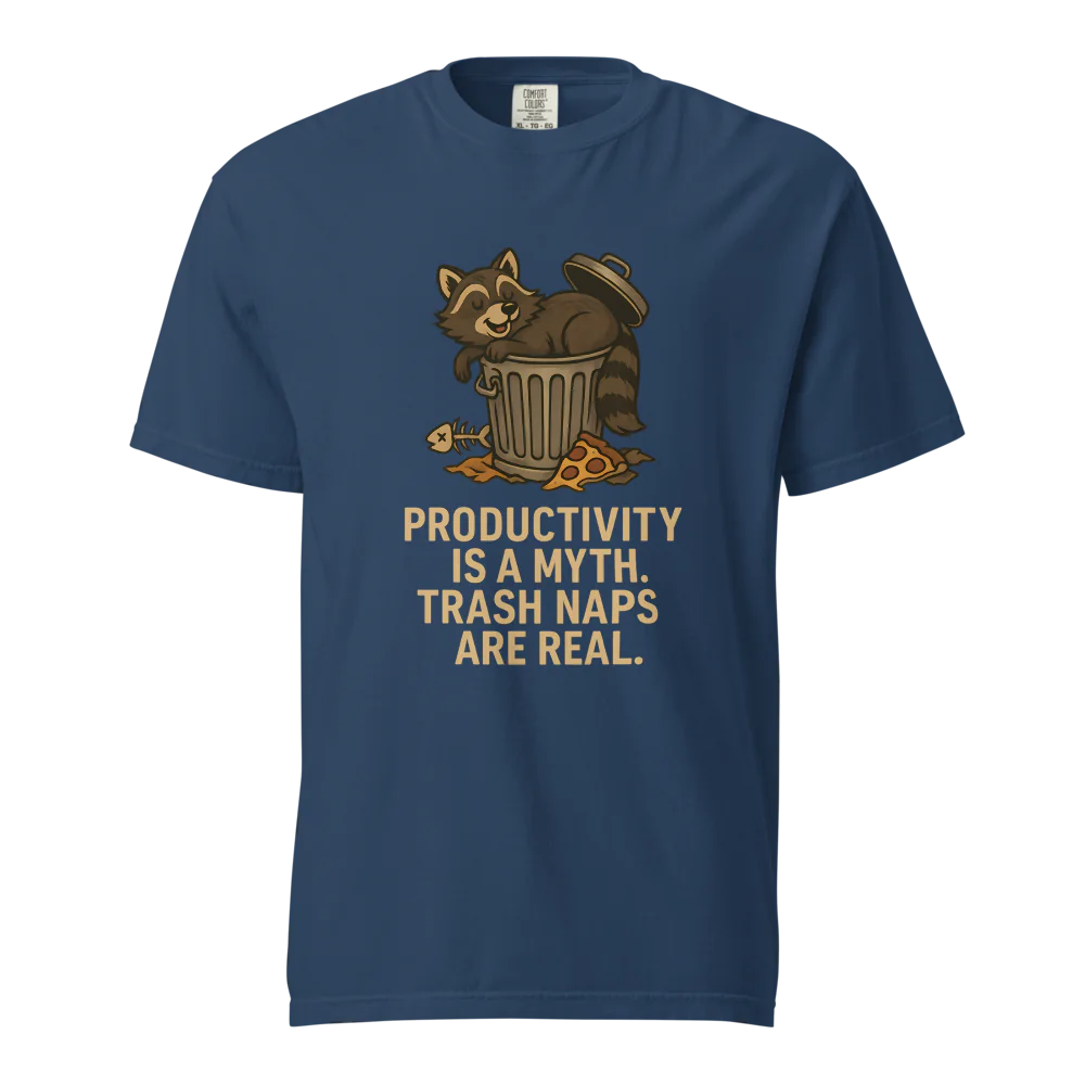 Productivity is a Myth. Trash Naps are Real | Unisex Heavyweight T-Shirt | 100% Cotton