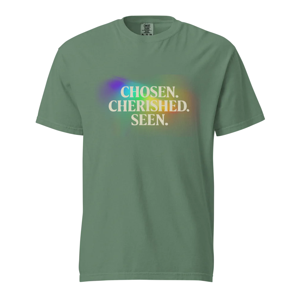 Elegida. Apreciada. Vista | Camiseta unisex de tejido grueso | 100 % algodón
