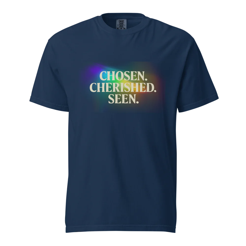 Elegida. Apreciada. Vista | Camiseta unisex de tejido grueso | 100 % algodón