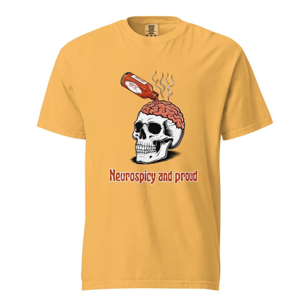 Neurospicy & Proud | Camiseta unisex de tejido grueso | 100 % algodón
