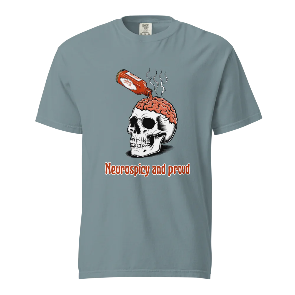 Neurospicy & Proud | Camiseta unisex de tejido grueso | 100 % algodón
