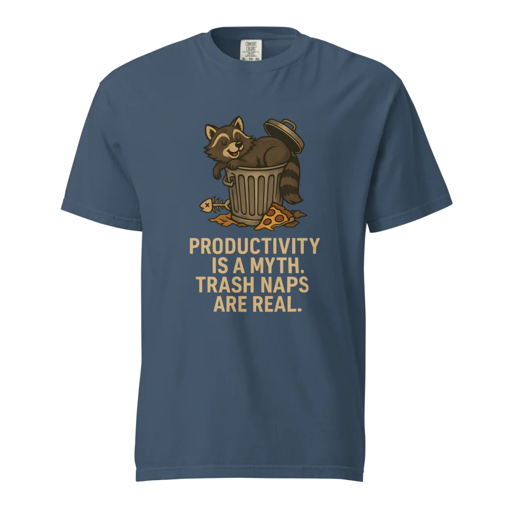 Productivity is a Myth. Trash Naps are Real | Unisex Heavyweight T-Shirt | 100% Cotton