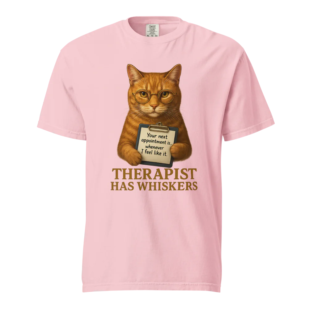 Therapist has Whiskers | Unisex Heavyweight T-Shirt | 100% Cotton