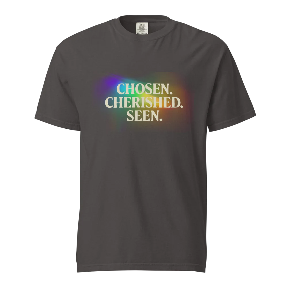 Elegida. Apreciada. Vista | Camiseta unisex de tejido grueso | 100 % algodón