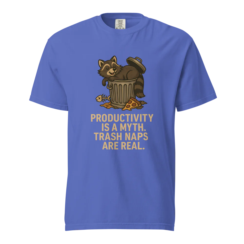 Productivity is a Myth. Trash Naps are Real | Unisex Heavyweight T-Shirt | 100% Cotton