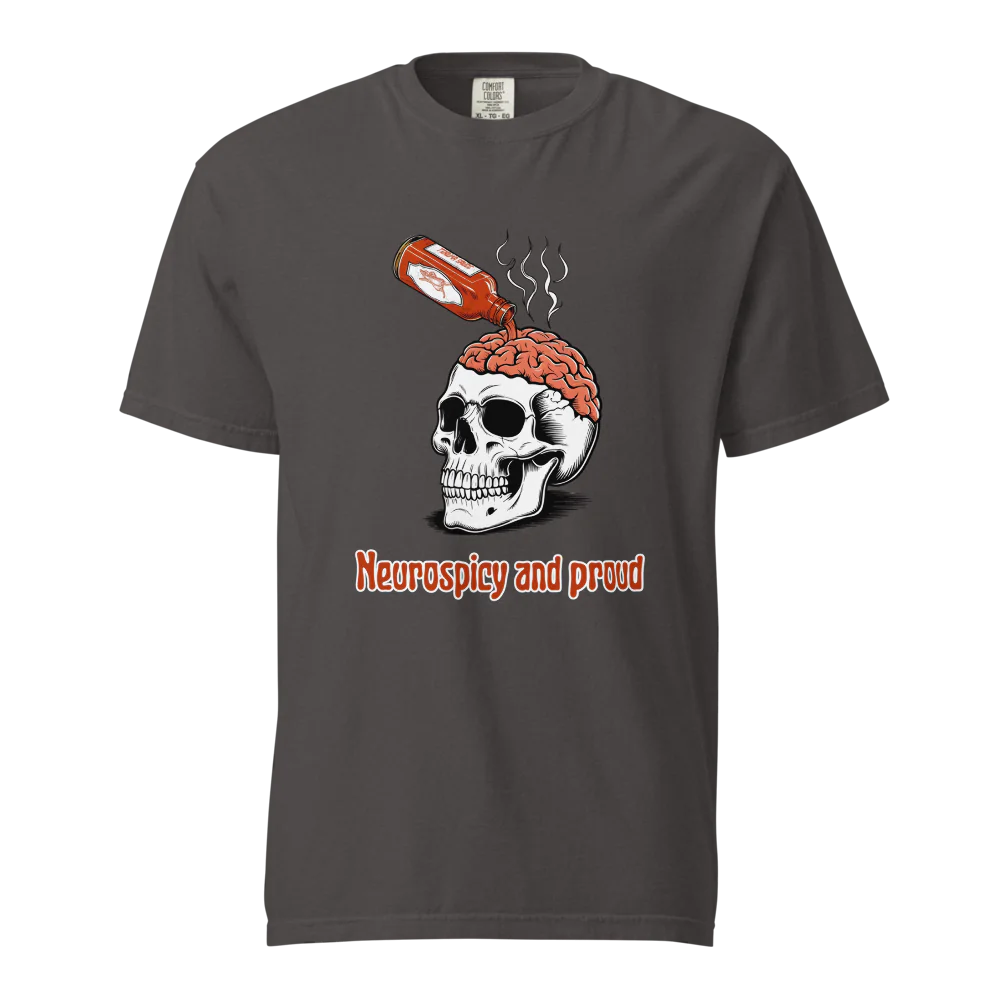 Neurospicy & Proud | Camiseta unisex de tejido grueso | 100 % algodón
