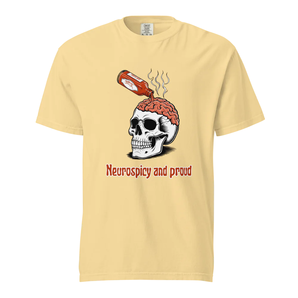 Neurospicy & Proud | Camiseta unisex de tejido grueso | 100 % algodón
