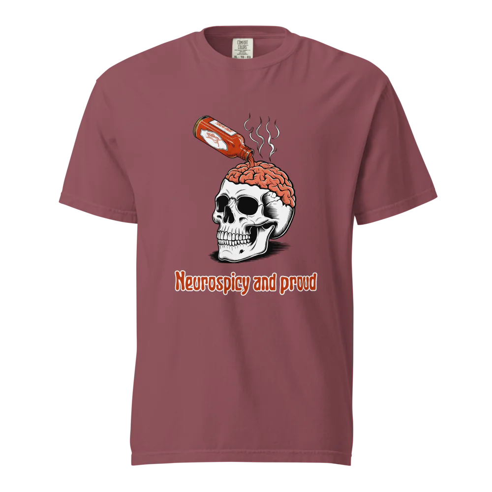 Neurospicy & Proud | Camiseta unisex de tejido grueso | 100 % algodón
