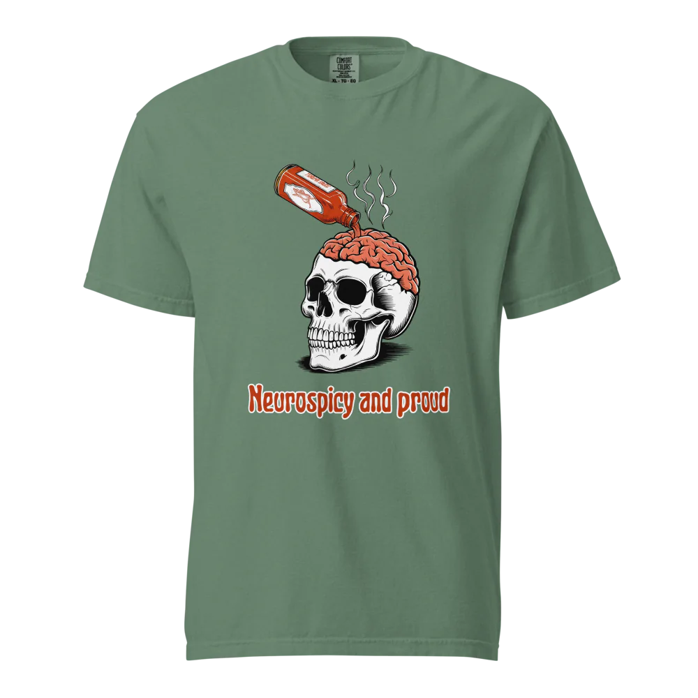 Neurospicy & Proud | Camiseta unisex de tejido grueso | 100 % algodón