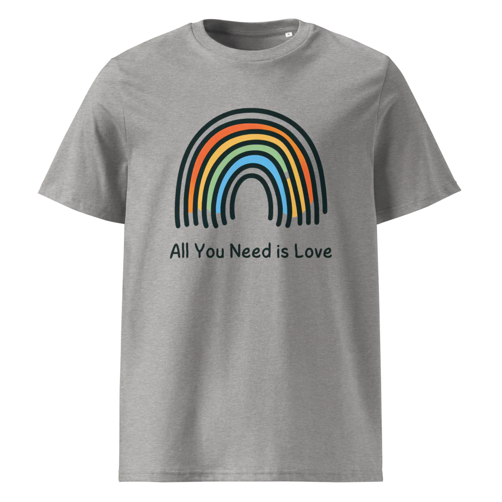 Todo lo que necesitas es amor | Camiseta unisex de algodón orgánico