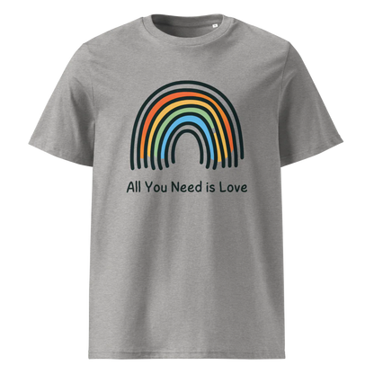 Todo lo que necesitas es amor | Camiseta unisex de algodón orgánico