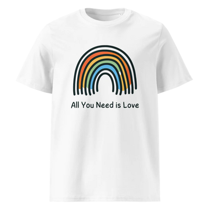 Todo lo que necesitas es amor | Camiseta unisex de algodón orgánico