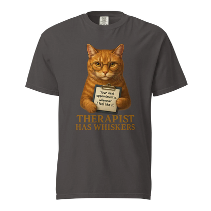Therapist has Whiskers | Unisex Heavyweight T-Shirt | 100% Cotton