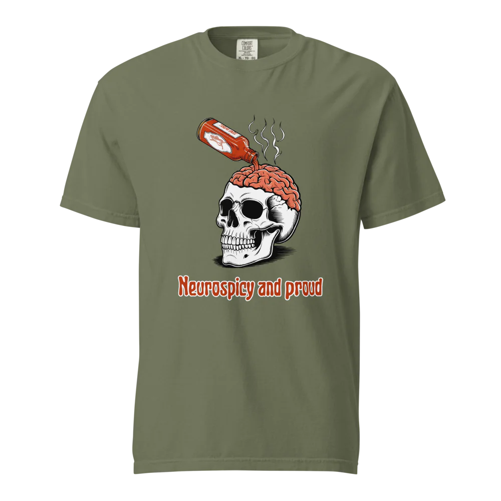 Neurospicy &amp; Proud | Camiseta unisex de tejido grueso | 100 % algodón