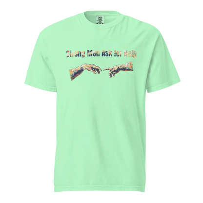 Hombres fuertes piden ayuda | Camiseta unisex de tejido grueso | 100 % algodón