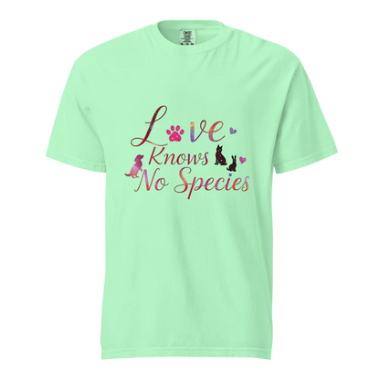 El amor no conoce especies – Amor a las mascotas | Camiseta unisex de tejido grueso | 100 % algodón