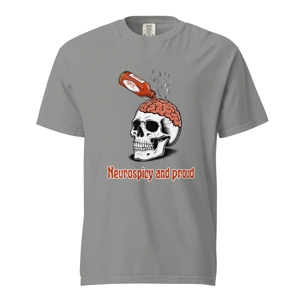 Neurospicy &amp; Proud | Camiseta unisex de tejido grueso | 100 % algodón