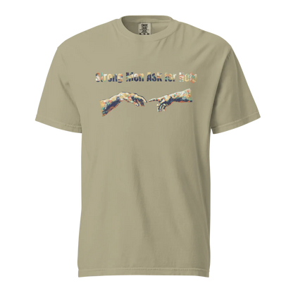 Hombres fuertes piden ayuda | Camiseta unisex de tejido grueso | 100 % algodón