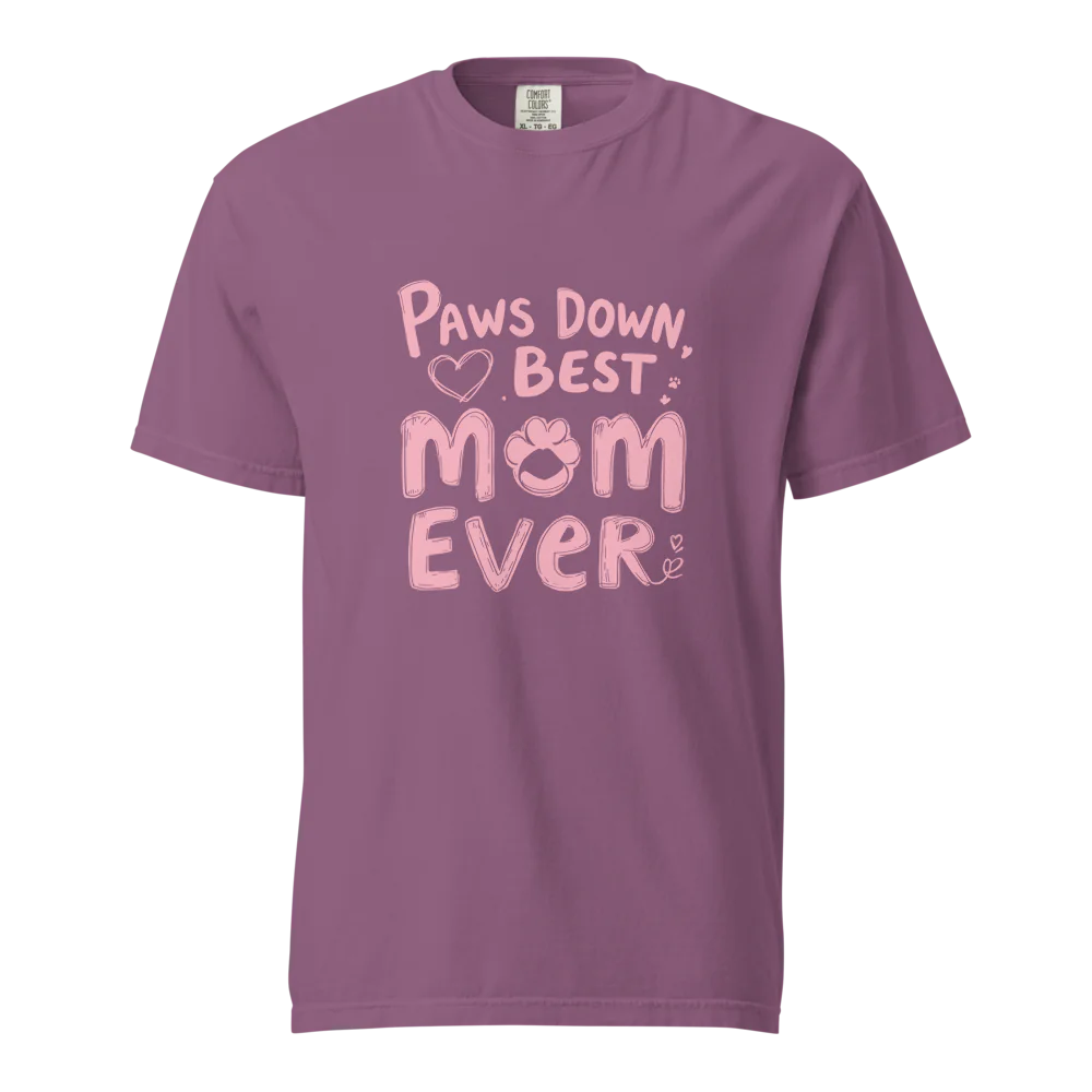 Paws Down, la mejor mamá del mundo | Camiseta unisex de tejido grueso | 100 % algodón