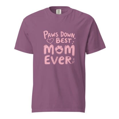 Paws Down, la mejor mamá del mundo | Camiseta unisex de tejido grueso | 100 % algodón