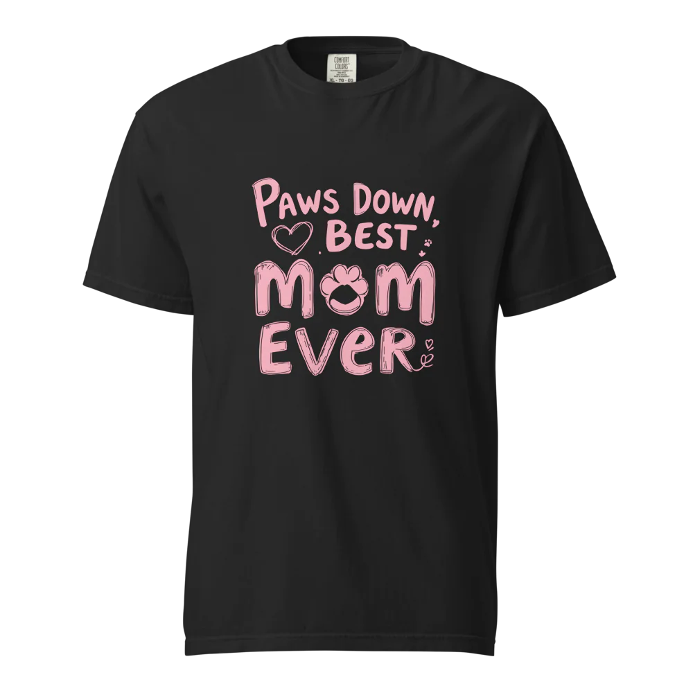 Paws Down, la mejor mamá del mundo | Camiseta unisex de tejido grueso | 100 % algodón