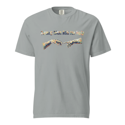 Hombres fuertes piden ayuda | Camiseta unisex de tejido grueso | 100 % algodón