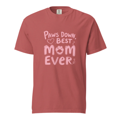 Paws Down, la mejor mamá del mundo | Camiseta unisex de tejido grueso | 100 % algodón