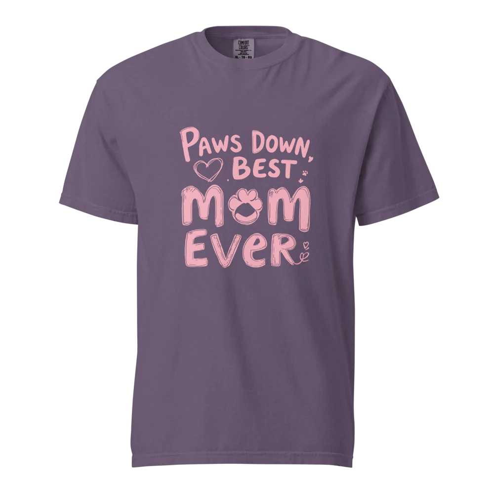 Paws Down, la mejor mamá del mundo | Camiseta unisex de tejido grueso | 100 % algodón