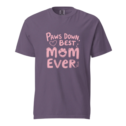 Paws Down, la mejor mamá del mundo | Camiseta unisex de tejido grueso | 100 % algodón