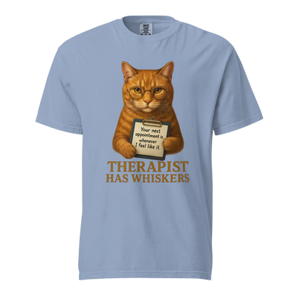 Therapist has Whiskers | Unisex Heavyweight T-Shirt | 100% Cotton