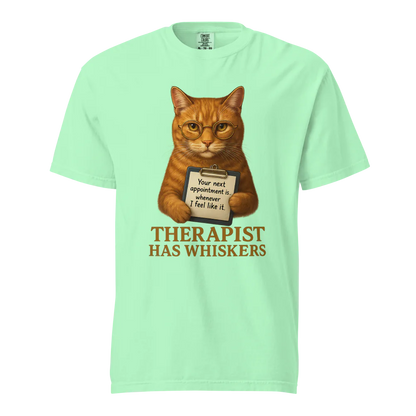 Therapist has Whiskers | Unisex Heavyweight T-Shirt | 100% Cotton