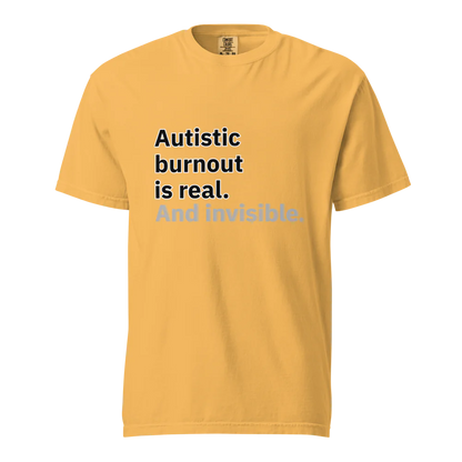El síndrome de burnout autista es real | Camiseta unisex de tejido grueso | 100 % algodón