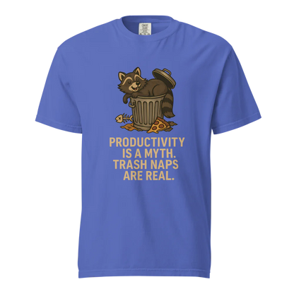 Productivity is a Myth. Trash Naps are Real | Unisex Heavyweight T-Shirt | 100% Cotton