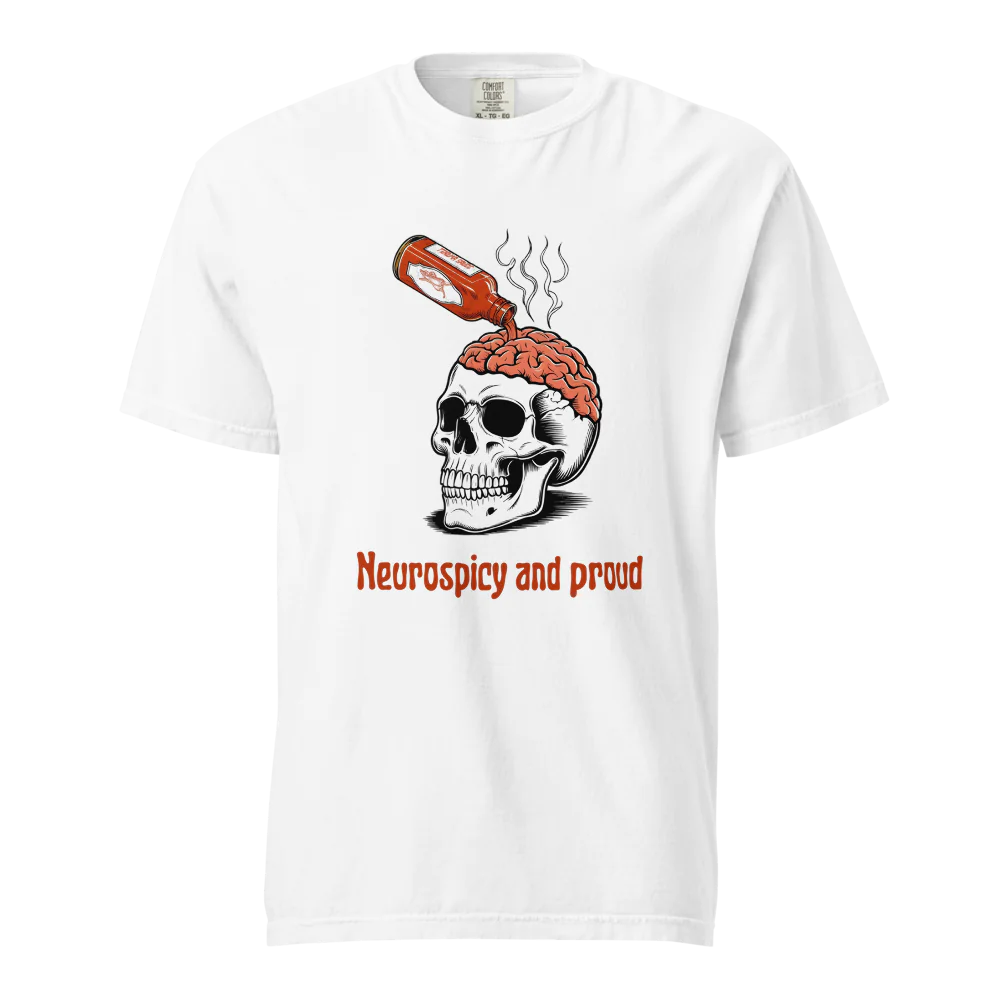 Neurospicy &amp; Proud | Camiseta unisex de tejido grueso | 100 % algodón