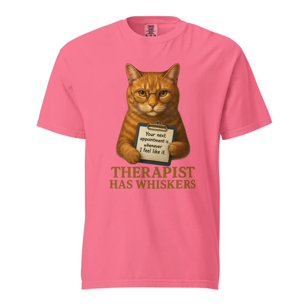 Therapist has Whiskers | Unisex Heavyweight T-Shirt | 100% Cotton