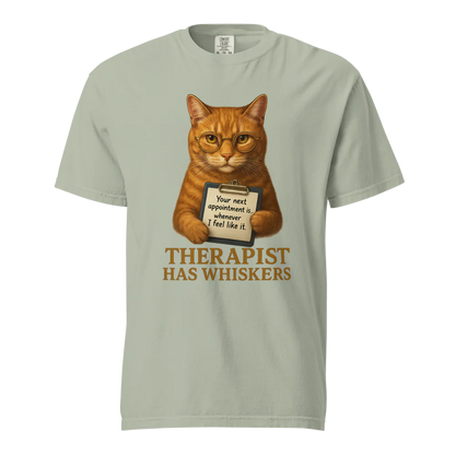 Therapist has Whiskers | Unisex Heavyweight T-Shirt | 100% Cotton
