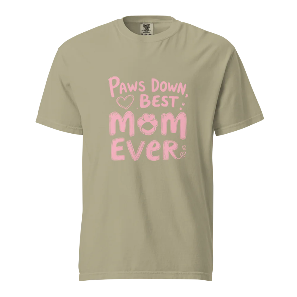 Paws Down, la mejor mamá del mundo | Camiseta unisex de tejido grueso | 100 % algodón