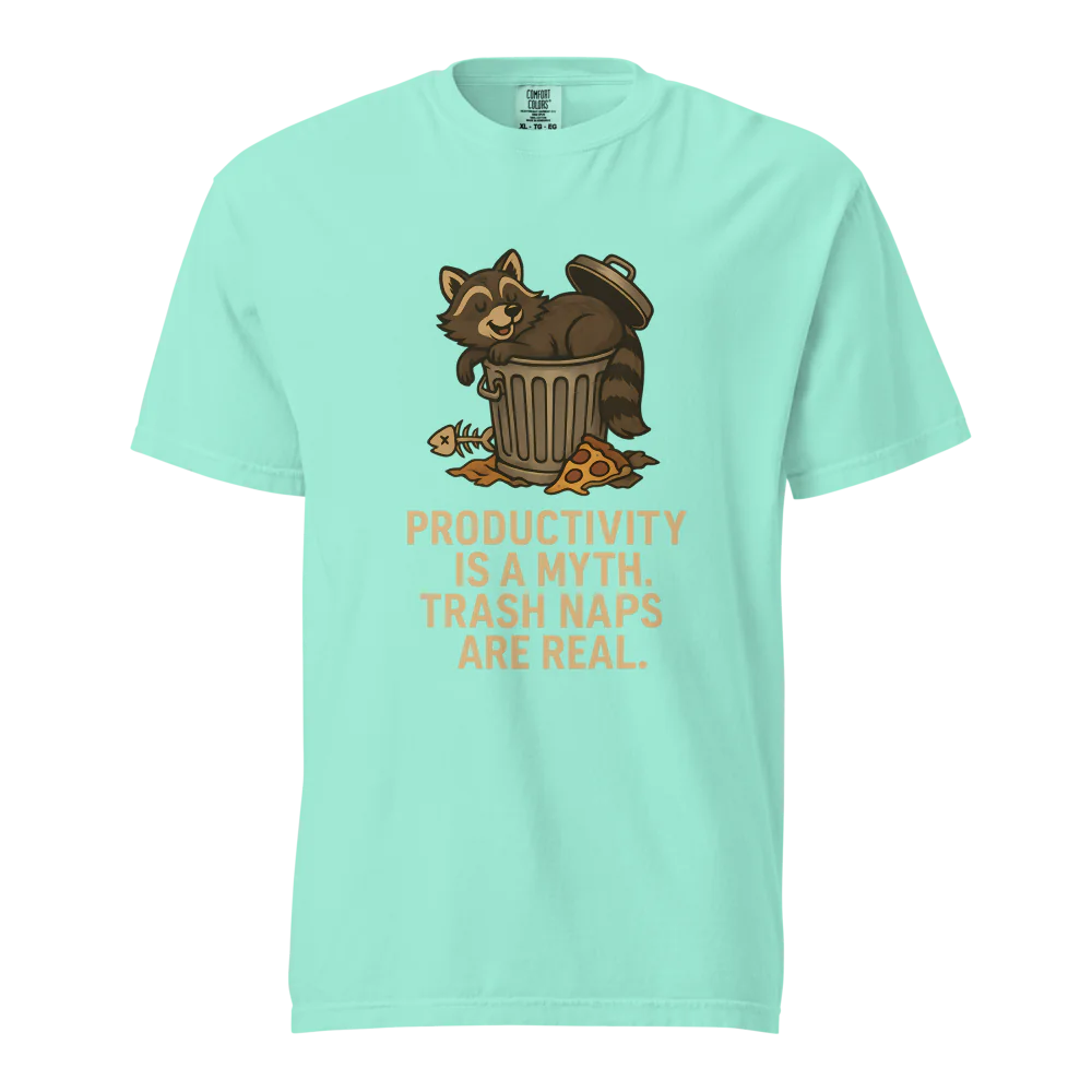 Productivity is a Myth. Trash Naps are Real | Unisex Heavyweight T-Shirt | 100% Cotton