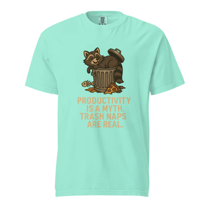 Productivity is a Myth. Trash Naps are Real | Unisex Heavyweight T-Shirt | 100% Cotton