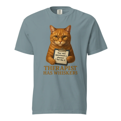 Therapist has Whiskers | Unisex Heavyweight T-Shirt | 100% Cotton