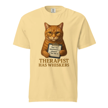 Therapist has Whiskers | Unisex Heavyweight T-Shirt | 100% Cotton