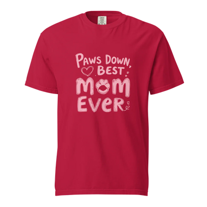 Paws Down, la mejor mamá del mundo | Camiseta unisex de tejido grueso | 100 % algodón
